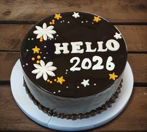Welcome 2026 Chocolate Cake