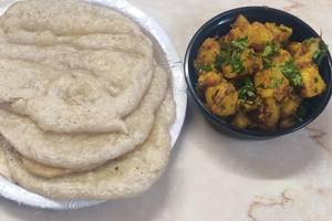 Tasty Spicy Jeera Aloo [250 ml] With 5 Soft Butter Fried Kulcha