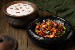 Curd Rice With Kozhi Uppu Kari
