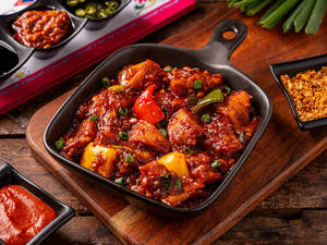 Chilli Garlic Chaap (chinese)