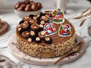 Christmas Special Hazelnut Rocher Cake