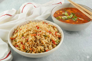 Chilly Garlic Fried Rice Veg Choice Of Sauce