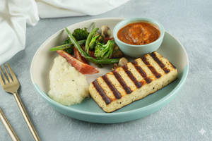 Char Grilled Paneer With Choice Of Sauce
