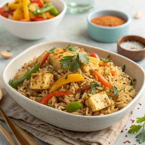 Healthy Brown Rice Protein Paneer Biryani