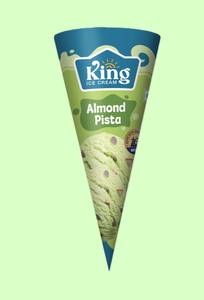 Almond Pista Cone Ice Cream [Big, 110 Ml]