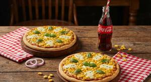 2 Sweet Corn Pizza + Coke(250Ml)