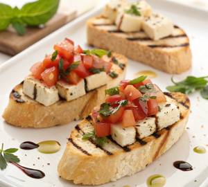 Mushroom And Cottage Cheese Bruschetta