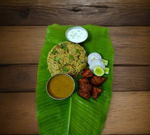 Chicken dum biryani with chiken kebab combo