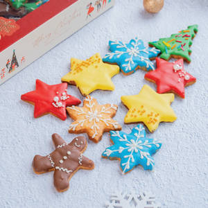 Ginger Bread Christmas Cookies Box of 7 Pcs