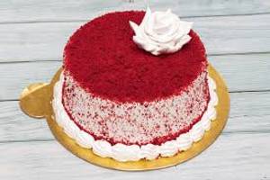 Red velvet cake heart shape