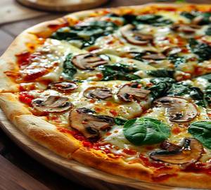 Spicy mushroom pizza