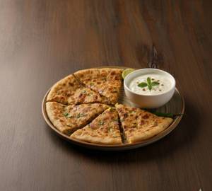 Veg Stuffed Parantha With Curd