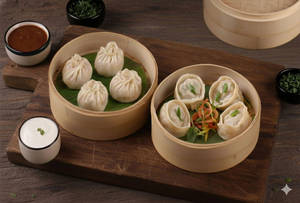 Veg Momos (4 Pcs) + Paneer Momos (4 Pcs)