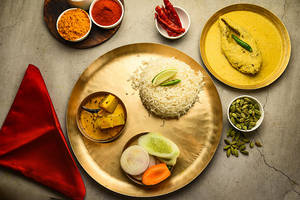 Bhapa Bhetki Mini Thali
