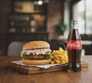 Veg Burger with Coke