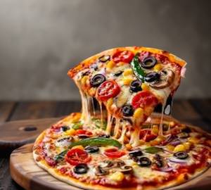 Veg peri peri olive pizza