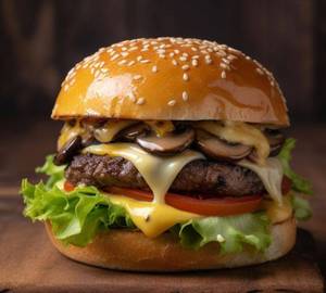 Olives cheese burger