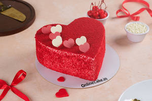 Red Velvet Heart Shape Cake[500 G]