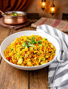 Singapore Chicken Fried Rice