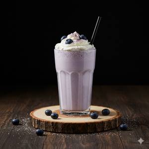 Blue berry ice cream shake
