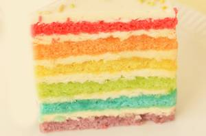 Eggless Rainbow Pastry