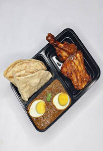 Tandoori Chicken-1pcs + Tandoori Roti-2pcs + Egg Masala