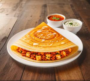 Butter Paneer Schezwan Dosa