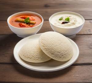 Idli (2PC) with Sambhar