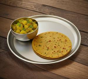 3 Methi Thepla With Aloo Sukhi Bhaji