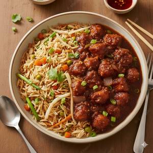 Veg Fried Rice + Chicken manchurian