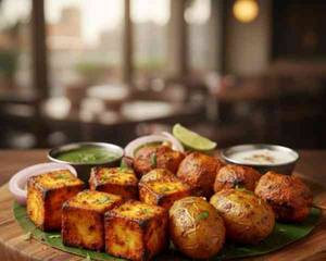 Paneer Tikka + Tandoori Aloo + Chaap