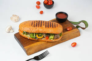 Plain Spinach Mushroom Cottage Cheese Sandwich
