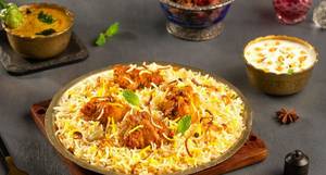 Hyderabadi mutton dum biryani (500 ml) (2 pcs mutton)