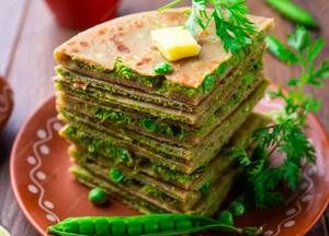Green Peas Paratha