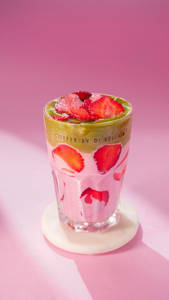 Iced Strawberry Matcha Latte