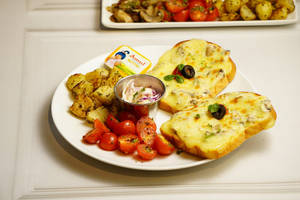 Mushroom Cheese Melt Toast