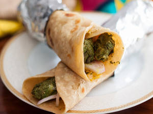 Haryali Chicken Roll