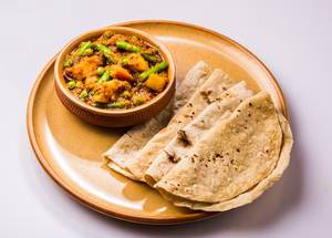 Mix Veg(Half) With Tabaa Butter Roti(5Pc.)