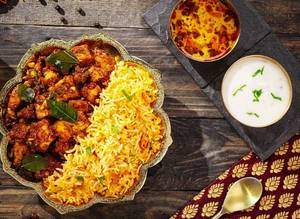 Chicken 65 biryani (500 ml)