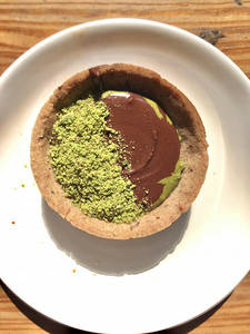 Vegan Gluten-free Sugar Free(keto Friendly) Chocolate Pistachio Tart