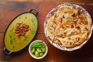 Tandoori Roti(3Pc.)+Daal Tadka Fry(Half) And Curd