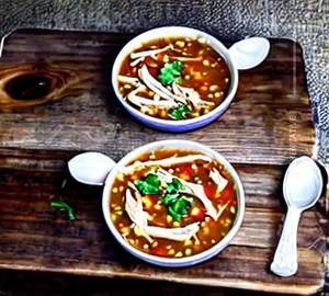 Chicken clears soup