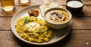 Moong Butter Dal With Khichdi Meal
