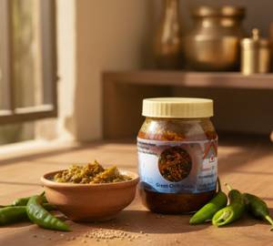 Green chilli pickle 500gm