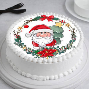 Christmas Special Santa Clause Face Pineapple Cake.