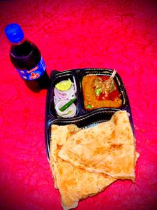 1 Pc Mutton Korma + 2 Rumali Roti + Cold Drinks