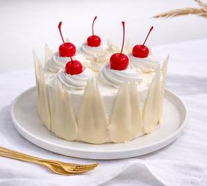 Eggless White Forest Cake
