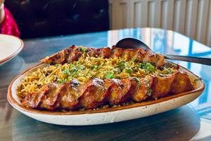 Mandi Rice With Turkish Adana Kebab