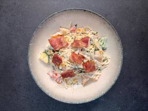 Bacon Spaghetti Alfredo