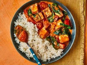 Paneer Curry With Rice